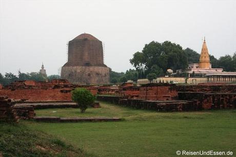 Ausgrabungen in Sarnath (Dhamekh Stupa und Jain Tempel)