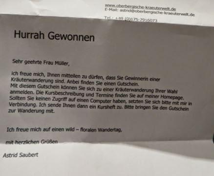Juhu gewonnen!! :-) Juhu gewonnen!! :-)