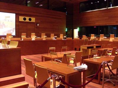 Gerichtssaal im Europäischen Gerichtshof, Foto: 