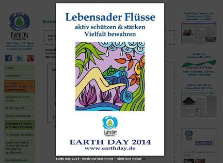 Kuriose Feiertage - 22. April - Tag der Erde - Earth Day - Screenshot www.earthday.de