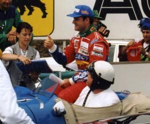 Rubens Barichello juillet 1995 300x249 Formel 1: Das schwarze Wochenende in Imola   Der Freitag