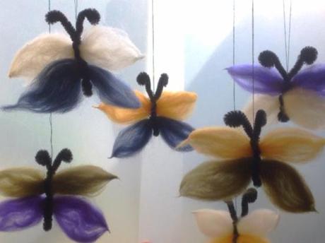 Märchenhafte Schmetterlinge – oder – Schmetterlinge aus Märchenwolle