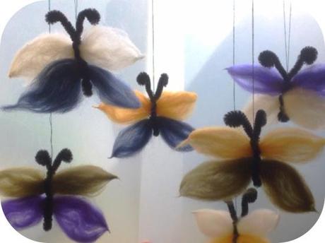 Märchenhafte Schmetterlinge – oder – Schmetterlinge aus Märchenwolle