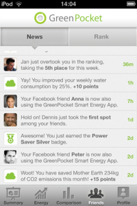 Screenshot der Social-Metering App, Foto: GreenPocket