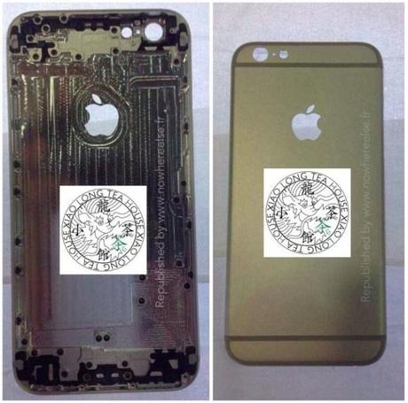 Interior (left) and exterior (right) of alleged iPhone 6 rear shell