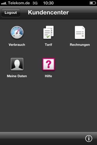 Kundencenter – Die Gratis-App für Mobilfunk-Vertragskunden der Telekom