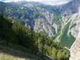 Blick zurück beim Einstieg in den Rotmäuer Steig - Brunnsee auf die Riegerin - Bergtour - 3.Juli 2014