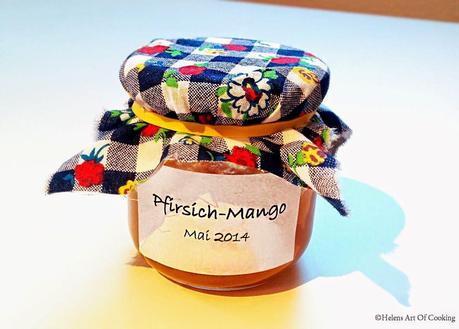 Pfirsich-Mango-Konfitüre mit Schuss