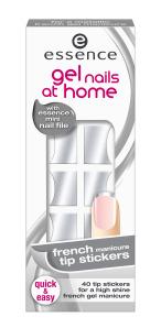 essence gel nails at home french manicure tip stickers metallic silver