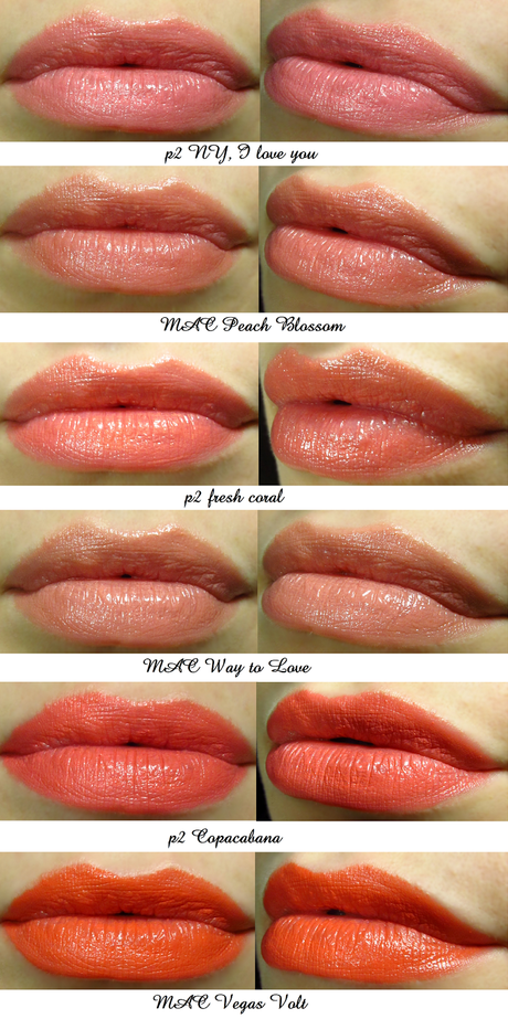 Color Series - Peach/Koralle/Orange Lippenstift Favoriten