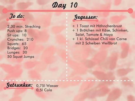 Workout Diary Day 6 - 10