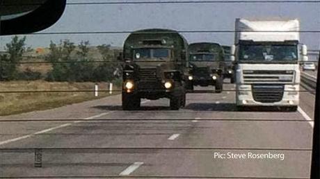 Hilfsgütertransport in die Ukraine wird von westlichen Medien für Kriegspropaganda benutzt