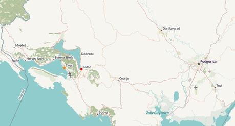 open street map montenegro kotor karte