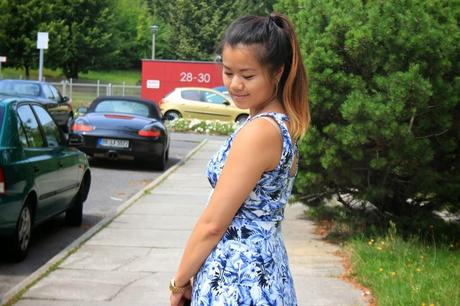 Blue Floral Summer Dress
