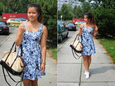Blue Floral Summer Dress