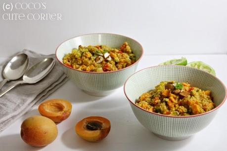 Couscous Salat mit Gemüse und indischer Würze - gesund, lecker und vegan