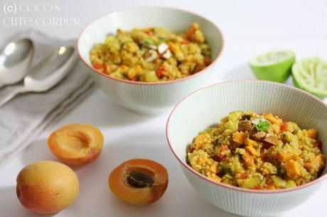 Couscous Salat mit Gemüse und indischer Würze - gesund, lecker und vegan