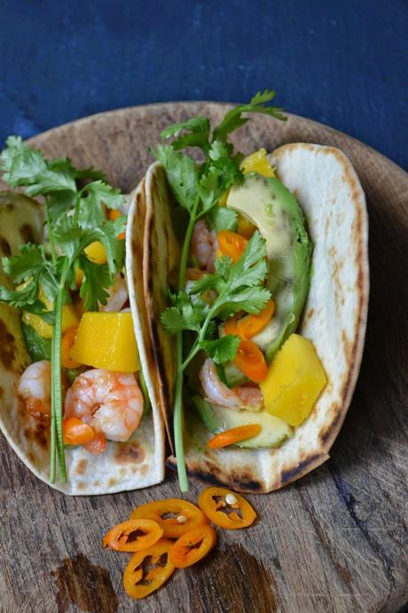 Savoury Wednesday {Street Food September}: Limetten-Koriander-Shrimp Taccos