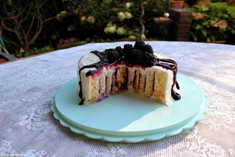 Striped Blackberry Cake