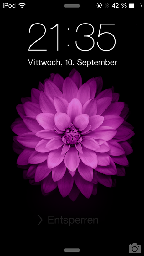 iOS 8 Wallpaper schwarz