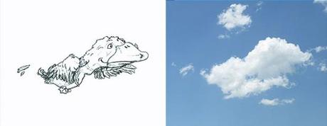 Aus Wolken werden Fantasie Lebewesen: Zeichnungen von Martin Feijoó