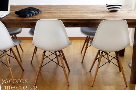 Dining Room with Teak Table and Eames Chairs