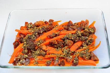 Zubereitung Lachs mit Karotten, Feigen und Aprikosen
