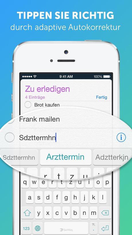 SwiftKey Tastatur – Auch iOS 8 erlaubt alternative Tastaturen von Drittanbietern