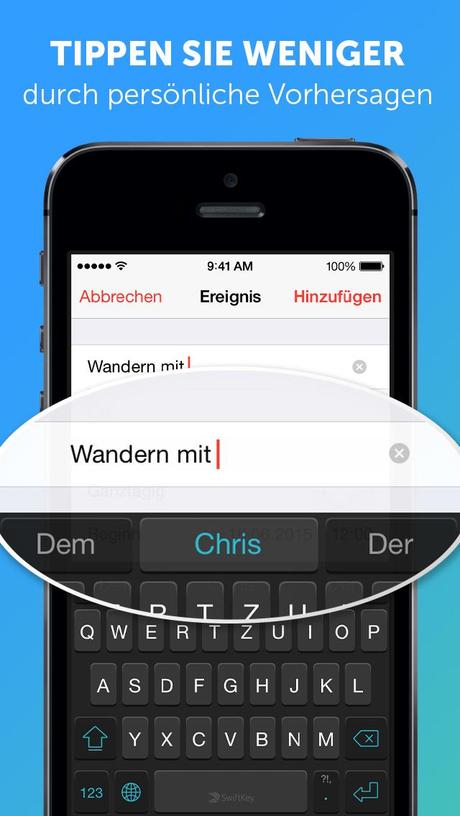 SwiftKey Tastatur – Auch iOS 8 erlaubt alternative Tastaturen von Drittanbietern