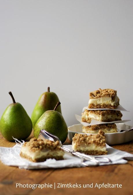 Birnen-Cheesecake mit Crunchy-Streuseln .... so schmeckt mir der Herbst