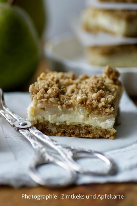 Birnen-Cheesecake mit Crunchy-Streuseln .... so schmeckt mir der Herbst