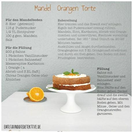Rezept für eine Orangen Mandel Torte