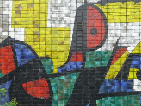 Miró-Wand, Detail