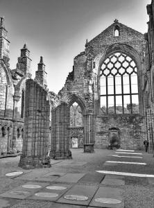 Ruine der Holyrood Abbey in Edinburg