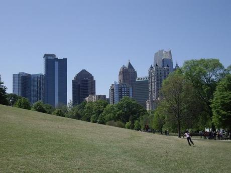 Piedmont Park und Midtown Atlanta Skyline