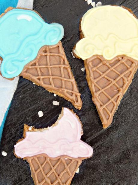 Eistüten Butterkekse // Ice Cream Cone Sugar Cookies