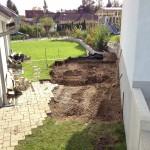 Pflaster für unser Gartenhaus fertig