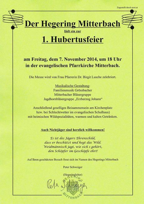 Hubertusfeier-Hegering-Mitterbach
