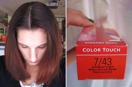 Project Me 14.11. Haare Wella Color Touch Vibrant Reds 7/43 mittelblond rot-gold