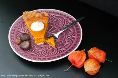 Pumpkin Pie Himbeerprinzesschen Kürbis Kuchen Foodblog Teller Butlers