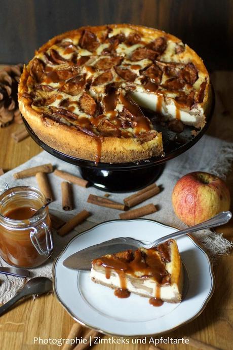 Göttlicher Gewürz-Apfel-Cheesecake mit Zimtsauce... - mein Lieblingskuchen