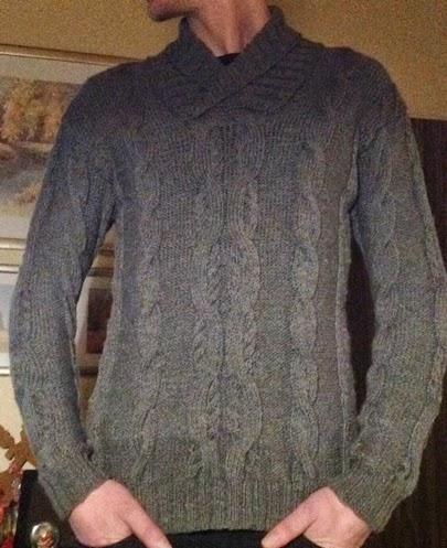 Mein jüngster Sohn wollte gern einen Pullover gestrickt haben :-))))