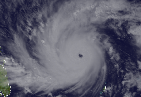 Super Taifun Hagupit Ruby, Satellitenbild, 2014, Dezember, Philippinen