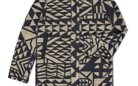 Paul Smith Coats - Indigo Blanket-Jacquard Coat