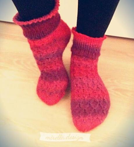 Weihnachts Sockenwolle Socken