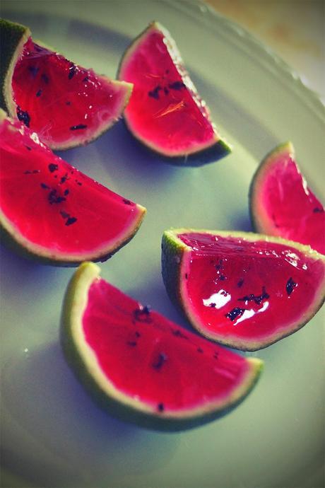 Kleine Gelee-Wassermelonen