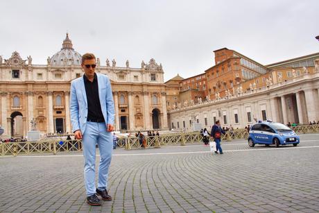 blue suit at the Vatican City 7
