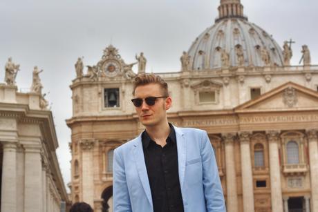 blue suit at the Vatican City 9