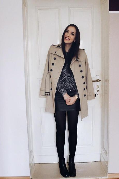 OOTD: Leather + Trench