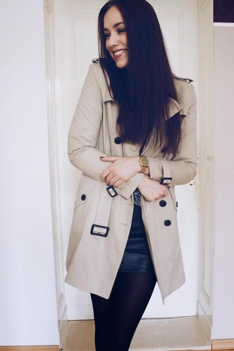 OOTD: Leather + Trench